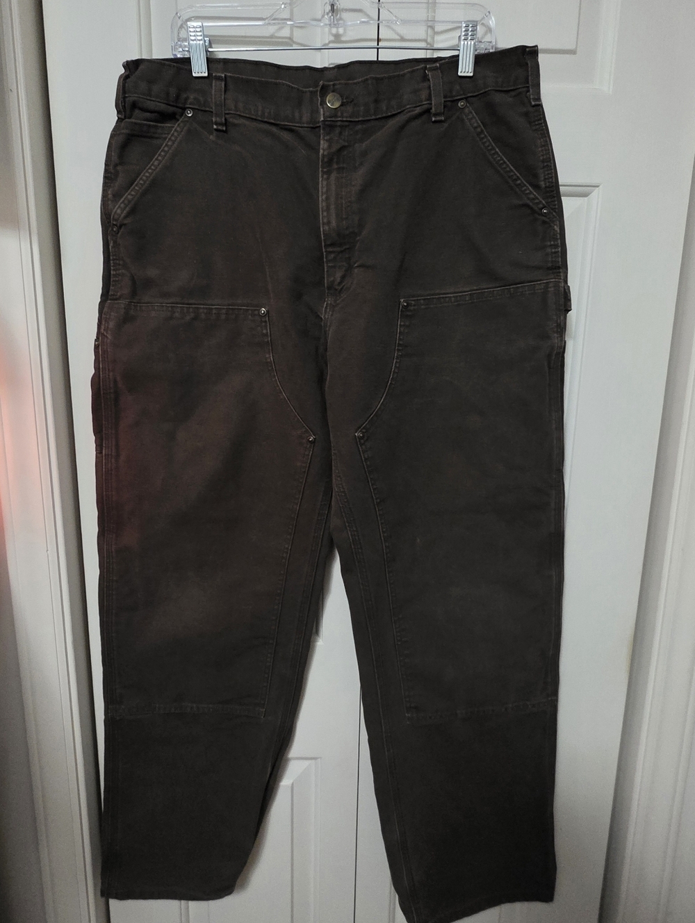 Vintage Carhartt Double Knee Pants B136 DKB Dark Brown 38x32